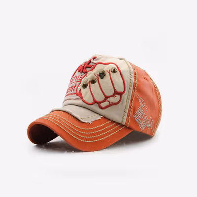 Fist pattern unisex casual cap