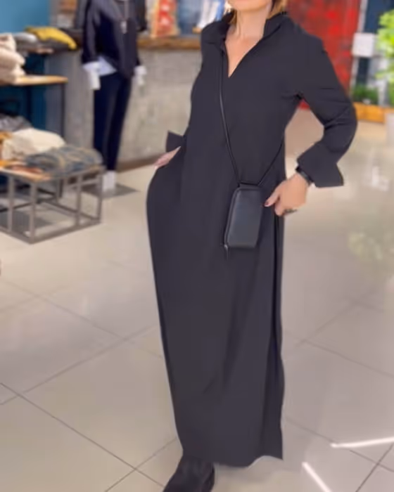 🔥2024 Newest😍Women's v-neck long dress👗