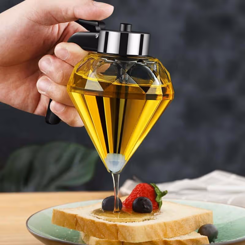 Diamond Glass Oil/honey Bottle